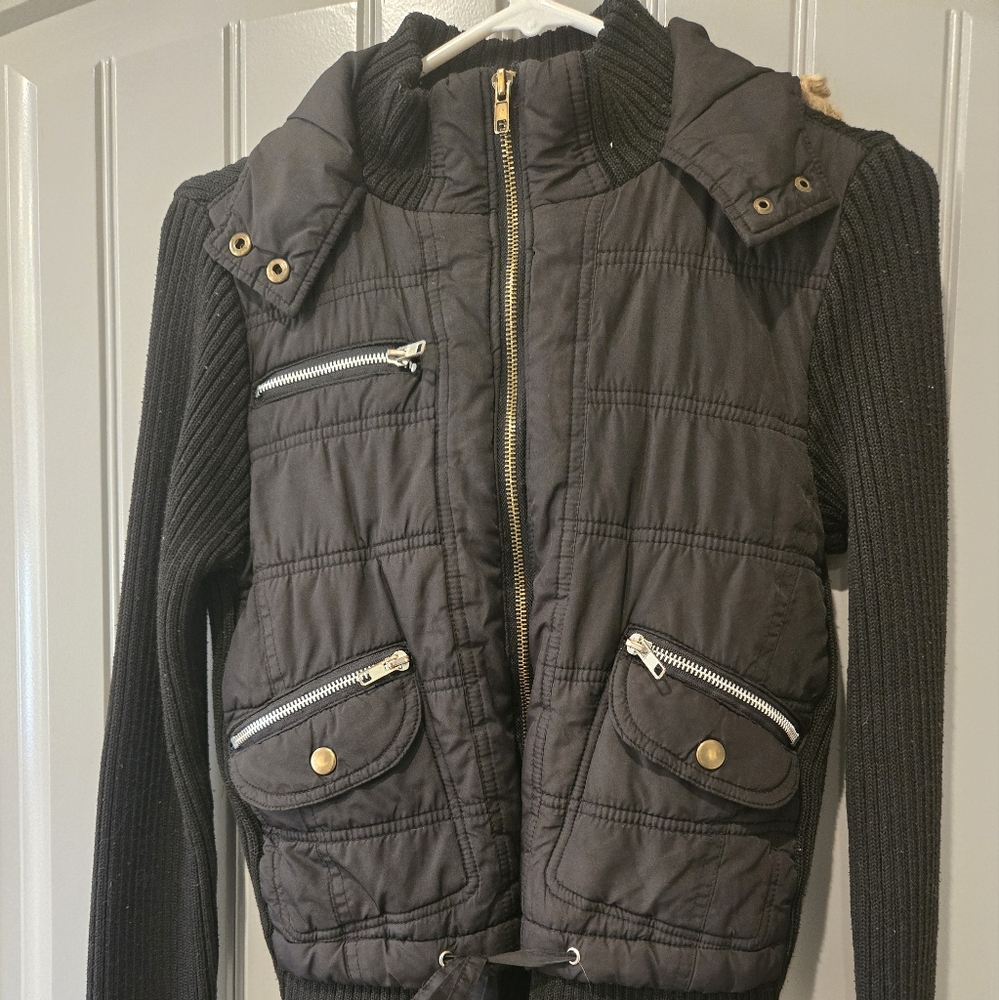 Sweater Jacket Zip Up, Size XS